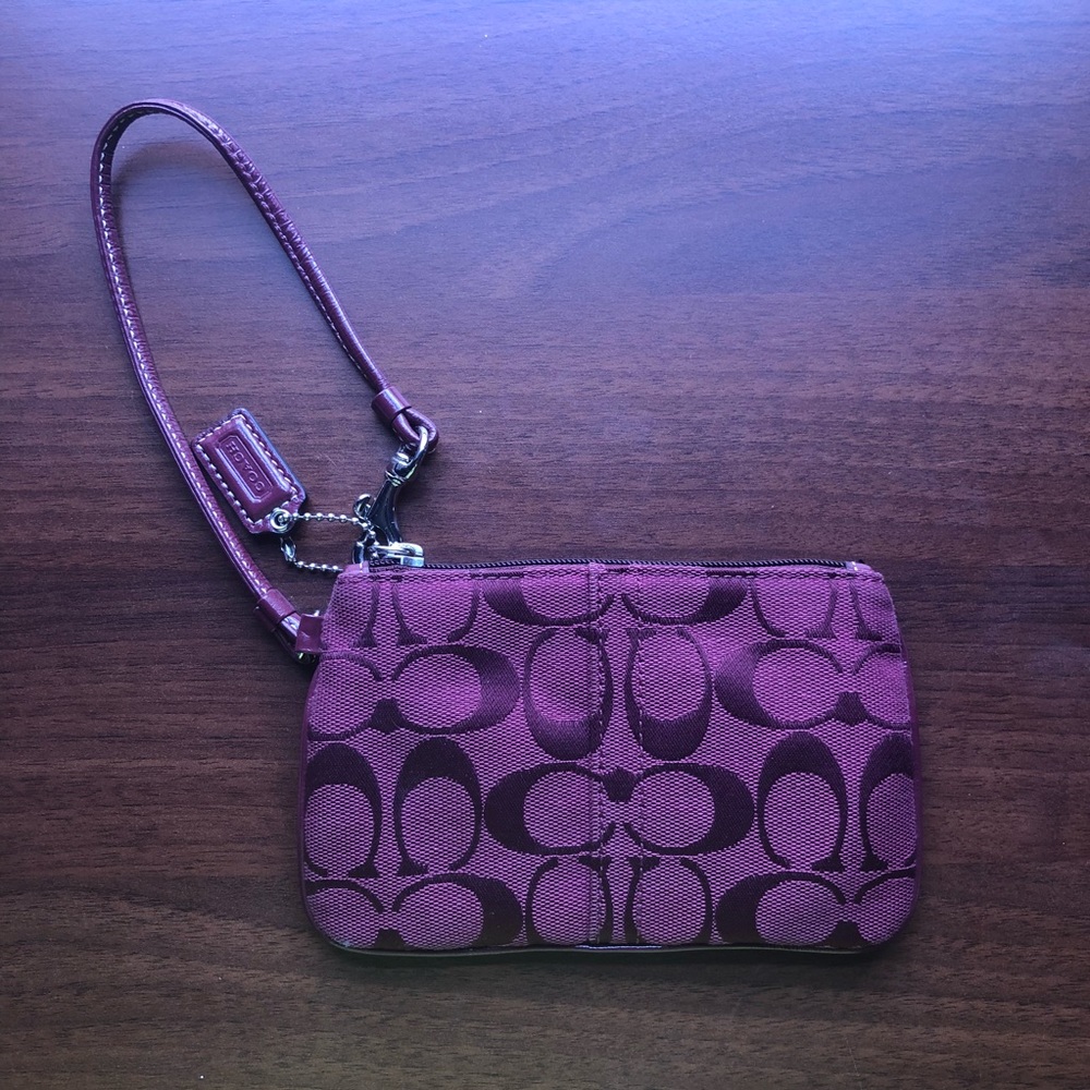 Coach Logo Mini Wristlet
